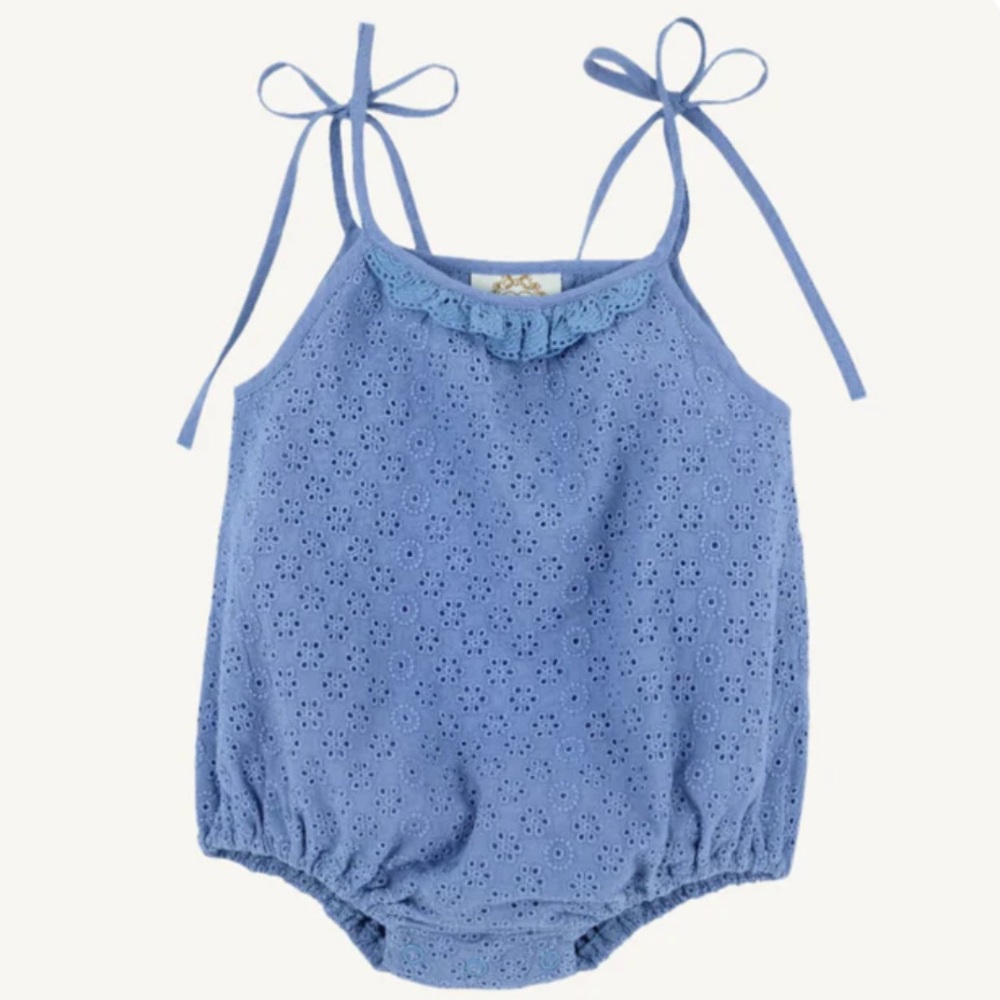 Beaufort Bonnet Junie B Bubble Park City Periwinkle Eyelet Baby Girls 18-24 Mo